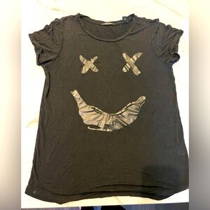 Maison Scotch Monochrome Print Tee